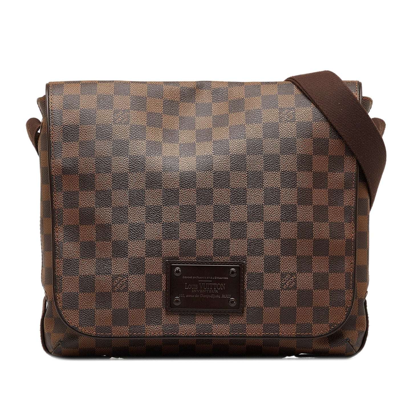 LOUIS VUITTON Damier Ebene Brooklyn MM Crossbody Bag