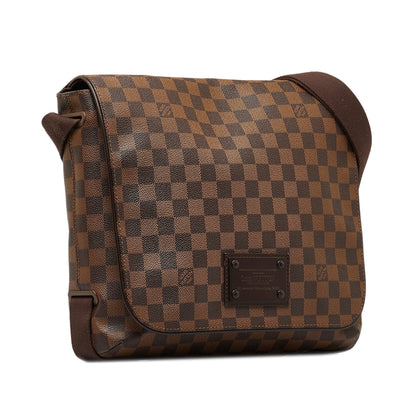 LOUIS VUITTON Damier Ebene Brooklyn MM Crossbody Bag