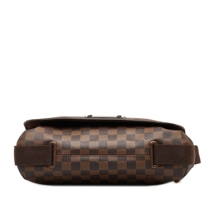 LOUIS VUITTON Damier Ebene Brooklyn MM Crossbody Bag