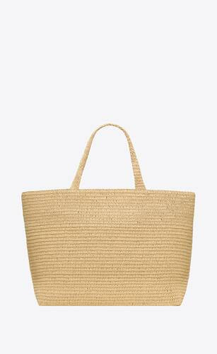 Saint Laurent Women Saint Laurent Raffia Blend Tote Bag