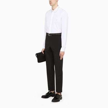 Prada White Prada Holyday Shirt With Crystals Men