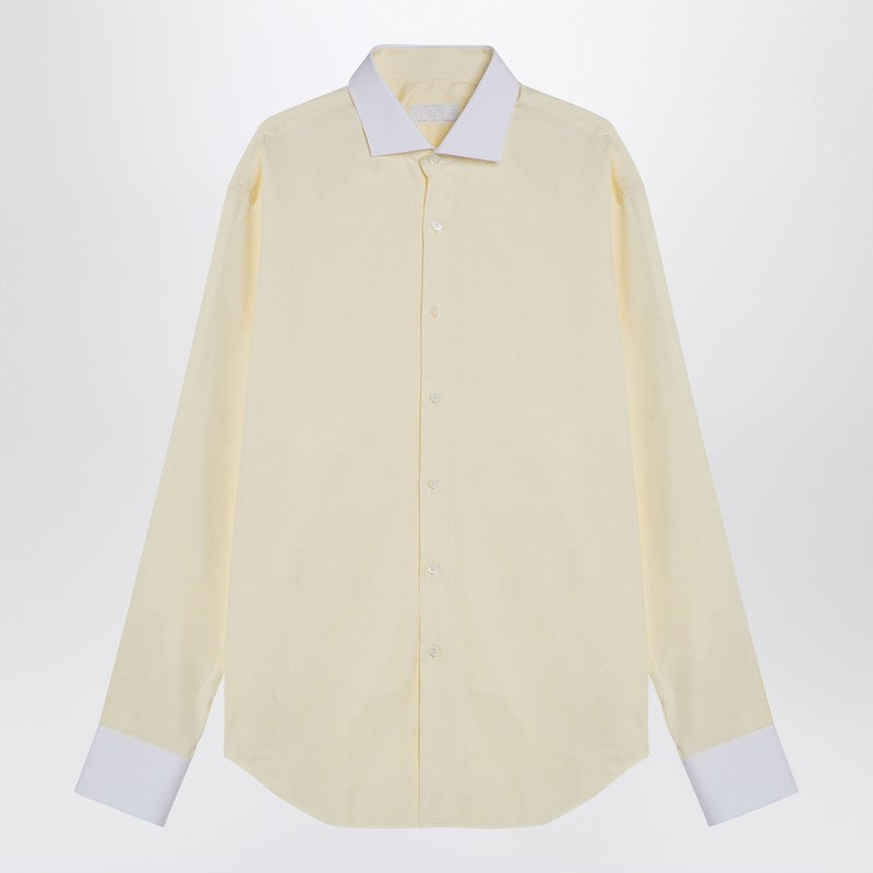 Prada Cream-Coloured Cotton Shirt Men