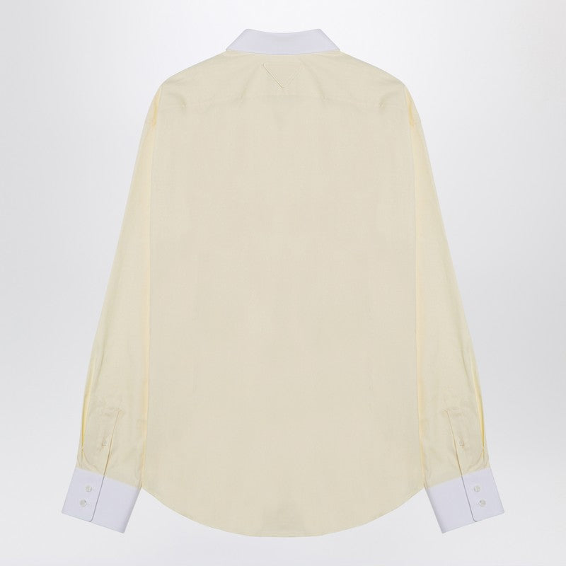 Prada Cream-Coloured Cotton Shirt Men