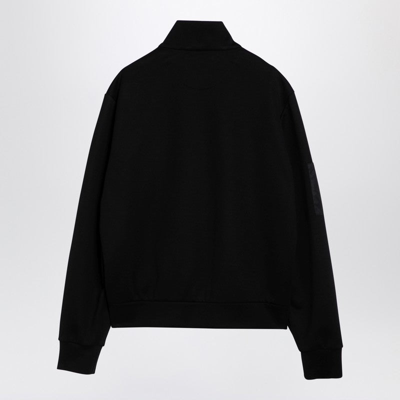 Prada Black Zip Sweatshirt With Re-Nylon Details Men