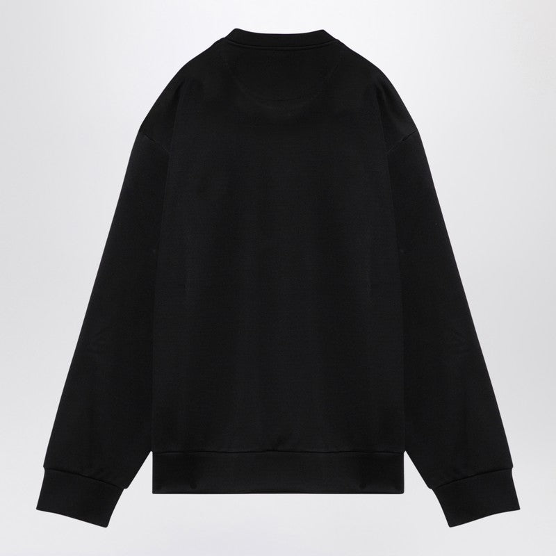 Prada Black Crew-Neck Sweatshirt With Triangle Logo Men