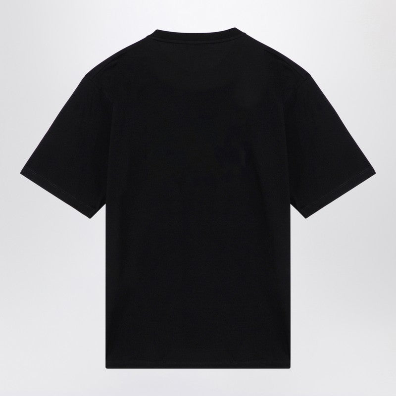 Prada Black Cotton T-Shirt With Logo Men