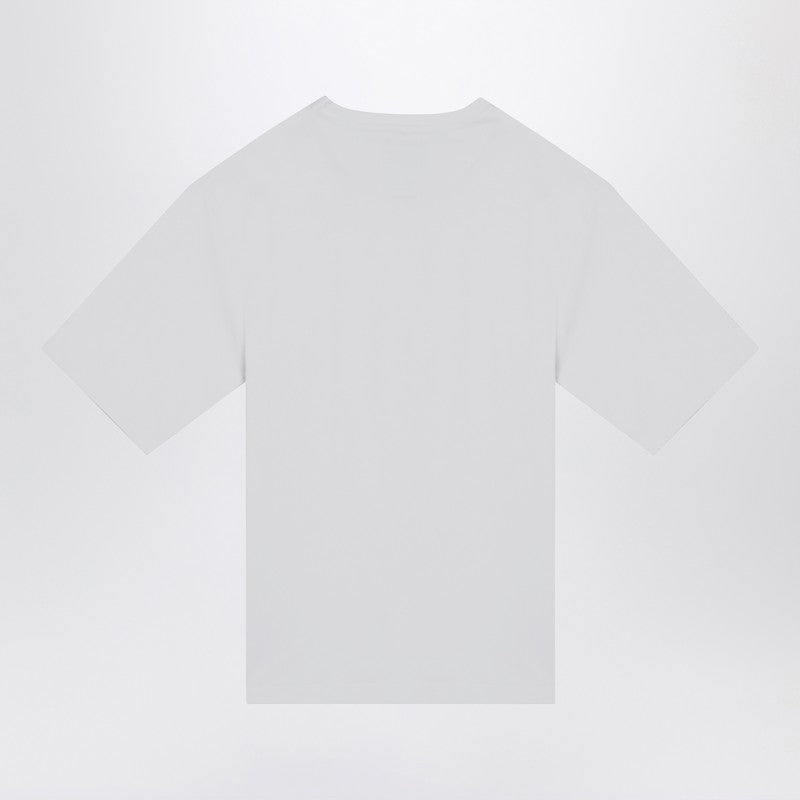 Prada White T-Shirt With Logo Triangle Men