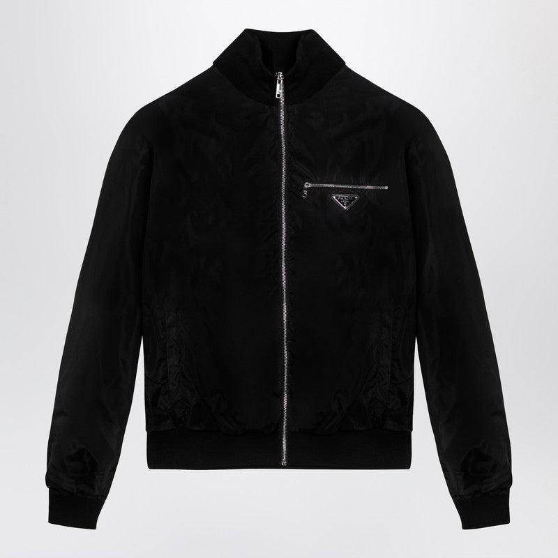 Prada Reversible Jacket In Wool And Black Re-Nylon Men