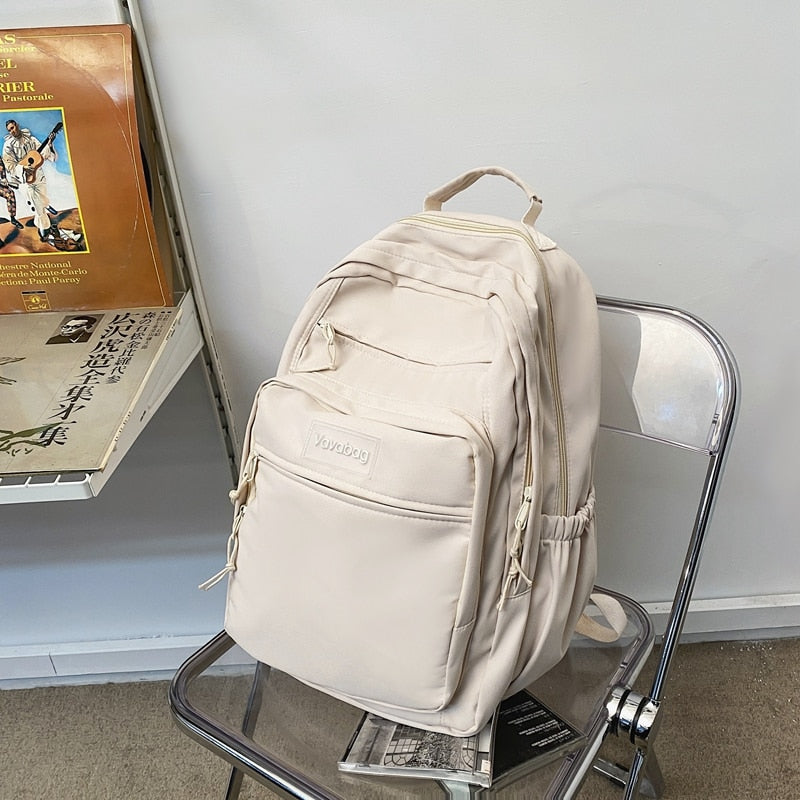 Gothslove Large Capacity Teenagers Students Black Backpack High School Schoolbag Waterproof Travel Backpacks
