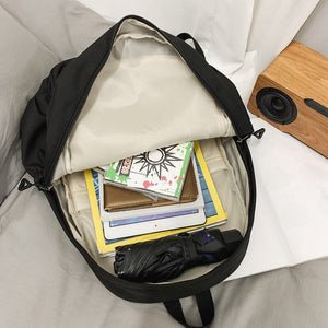 Gothslove Unisex Waterproof Nylon black Backpack Large Capacity School Bag Kawaii Backpacks For High Schoolers
