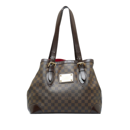 Brown Louis Vuitton Damier Ebene Hampstead MM Tote Bag