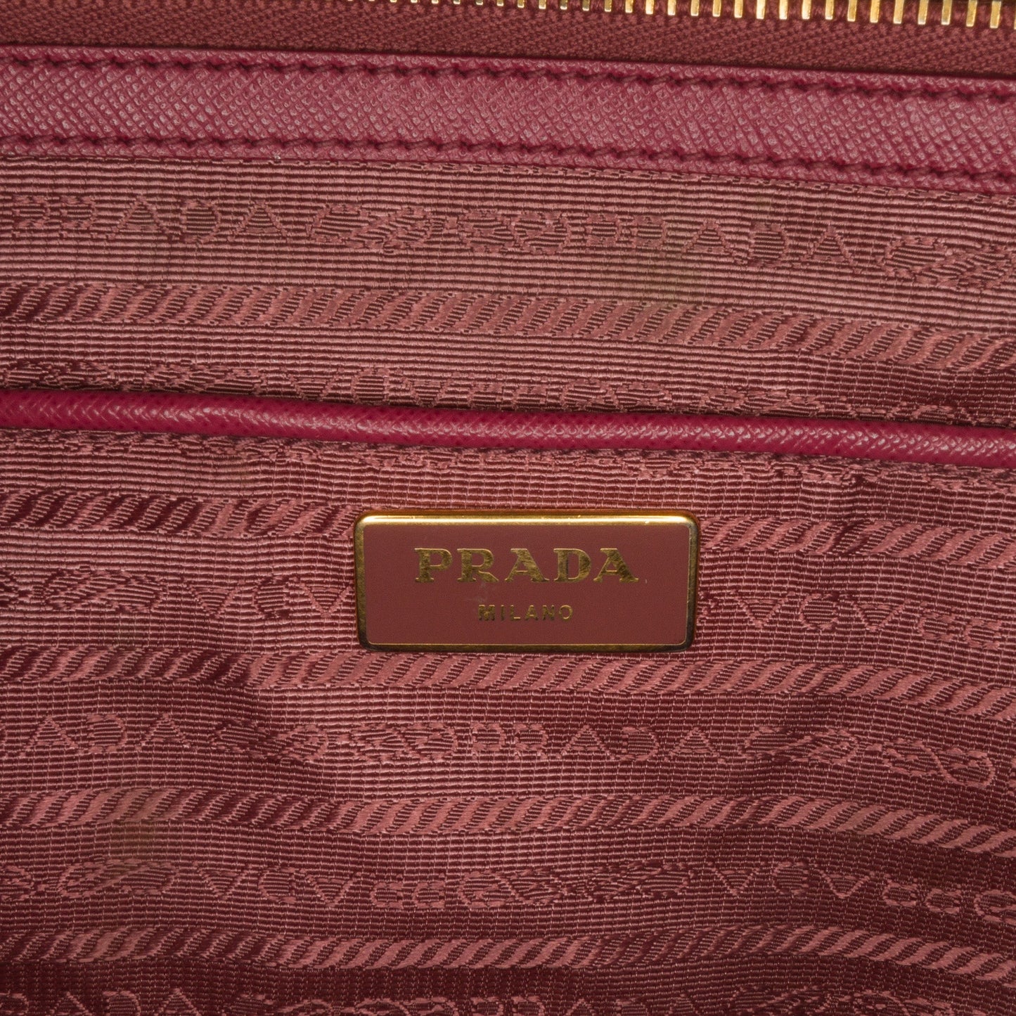 Prada Double Zip Galleria Pink Saffiano