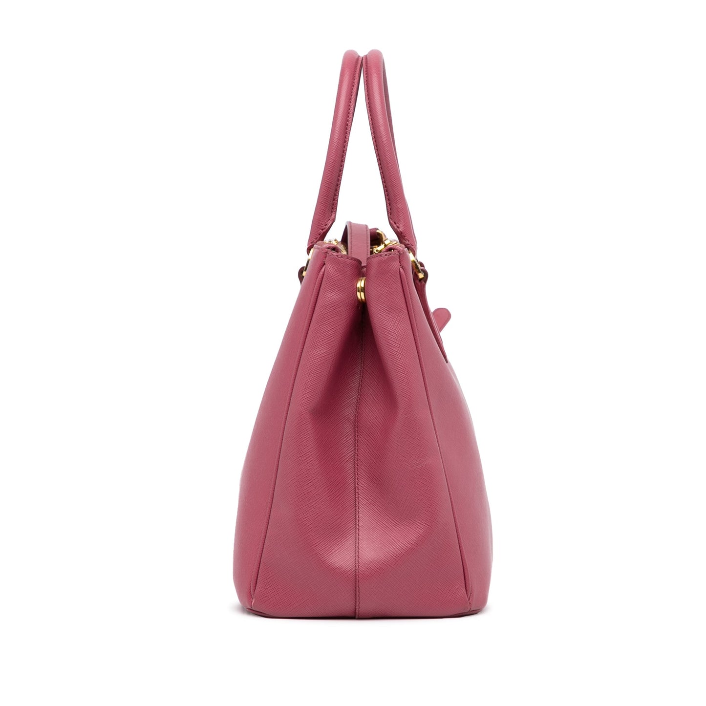 Prada Double Zip Galleria Pink Saffiano