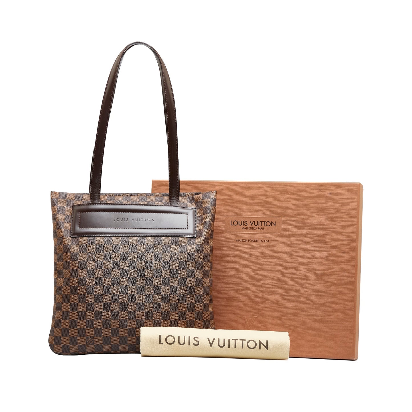 Brown Louis Vuitton Damier Ebene Clifton Tote Bag