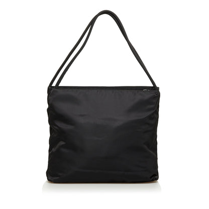 Prada Tessuto Shoulder Bag Black Nylon Canvas