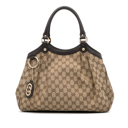 Beige Gucci GG Canvas Sukey Tote