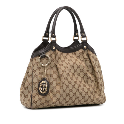 Beige Gucci GG Canvas Sukey Tote