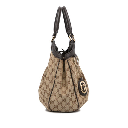 Beige Gucci GG Canvas Sukey Tote