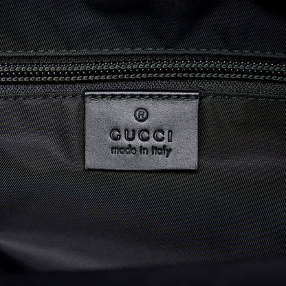 Gucci Web Fold Over Techno Backpack Black