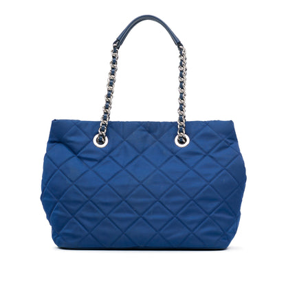 Prada Tessuto Impuntu Blue Nylon Canvas