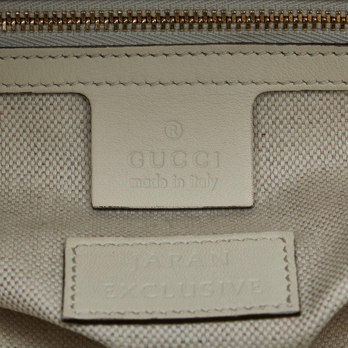 White Gucci GG Ribbon Tote Bag