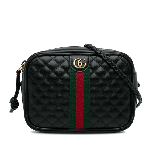 Gucci Trapuntata Camera Bag Mini Black Quilted Calfskin