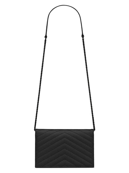 YSL CASSANDRE MATELASSÉ ENVELOPE CHAIN WALLET