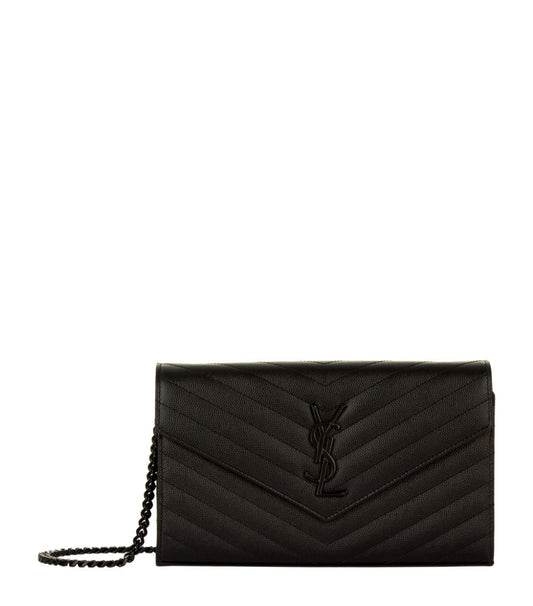 YSL CASSANDRE MATELASSÉ ENVELOPE CHAIN WALLET