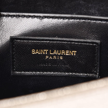 YSL METALLIC CALFSKIN MONOGRAM CASSANDRE CLUTCH