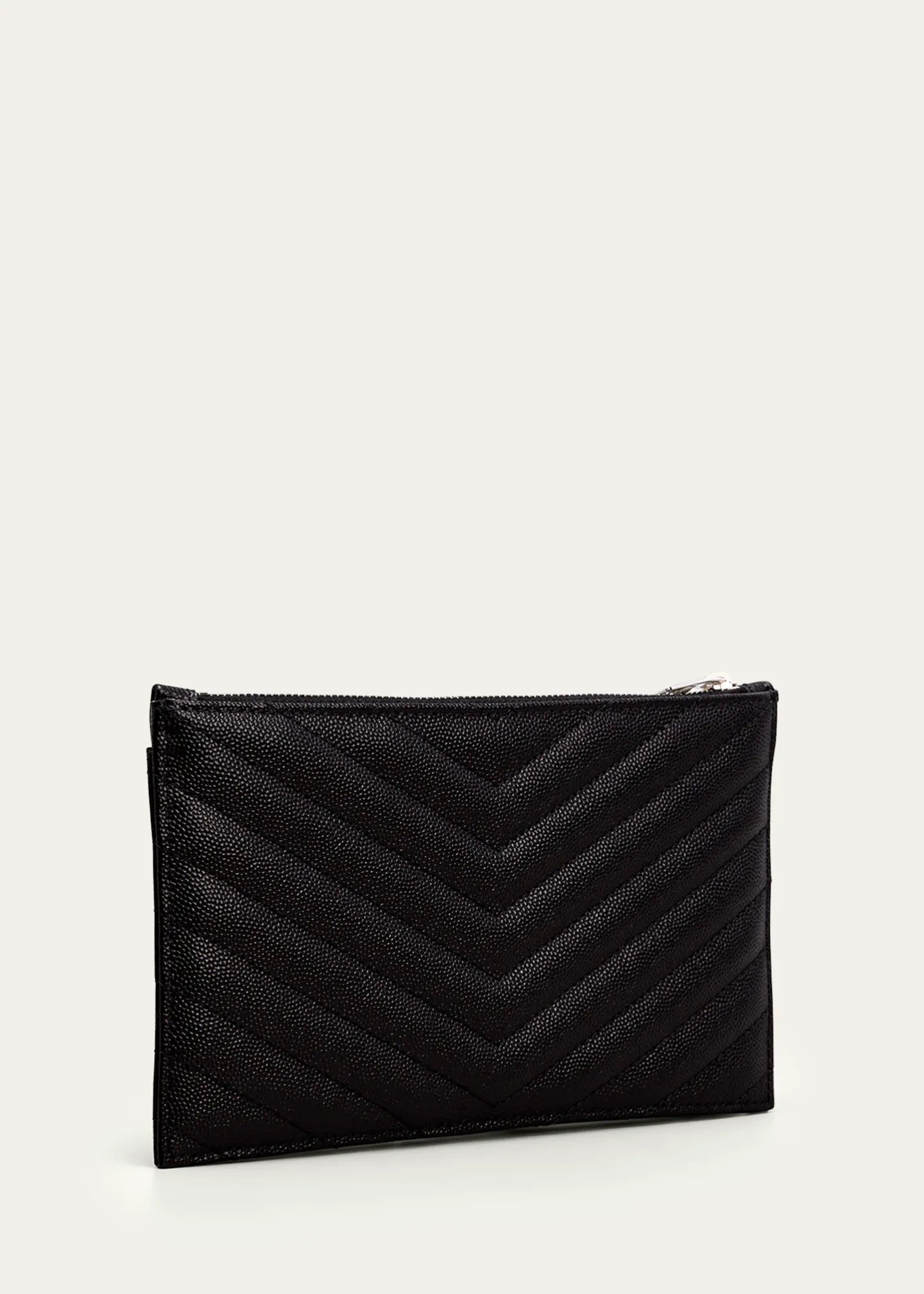 YSL MONOGRAM CHEVRON QUILTED BAG CLUTCH