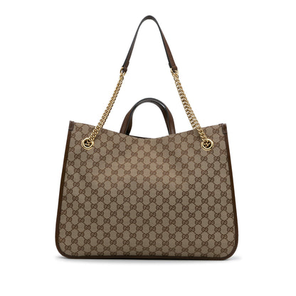 Gucci Horsebit 1955 Tote Bag Large Brown GG Canvas