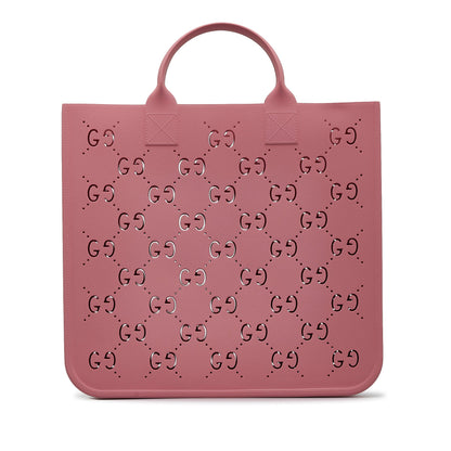 Pink Gucci Kids' GG Rubber Tote Bag