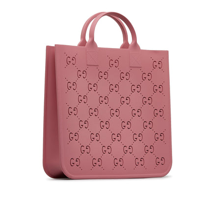 Pink Gucci Kids' GG Rubber Tote Bag