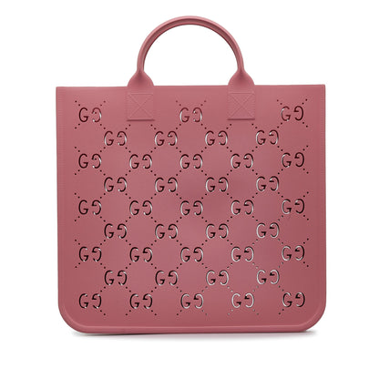 Pink Gucci Kids' GG Rubber Tote Bag