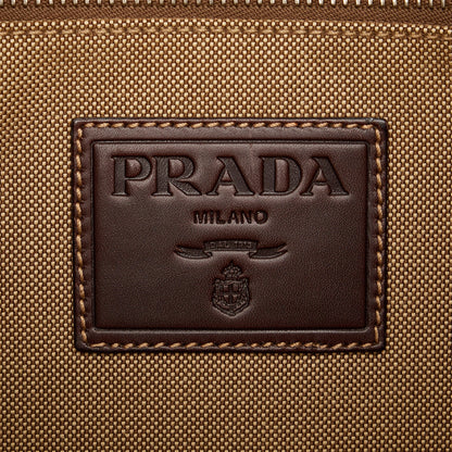 Taupe Prada Canapa Logo Tote Bag