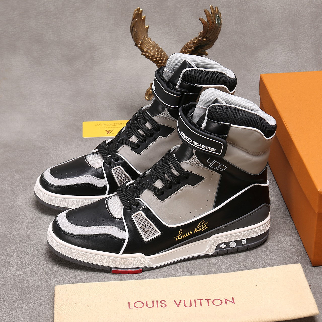 The Bags Vibe - Louis Vuitton Traners Inspired Black Gray Sneaker