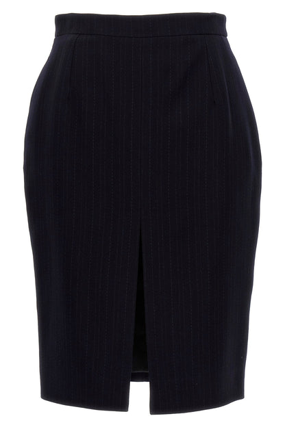 Saint Laurent Women Slit Pencil Skirt