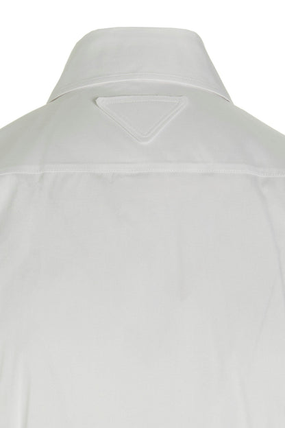 Prada Women Poplin Logo Shirt