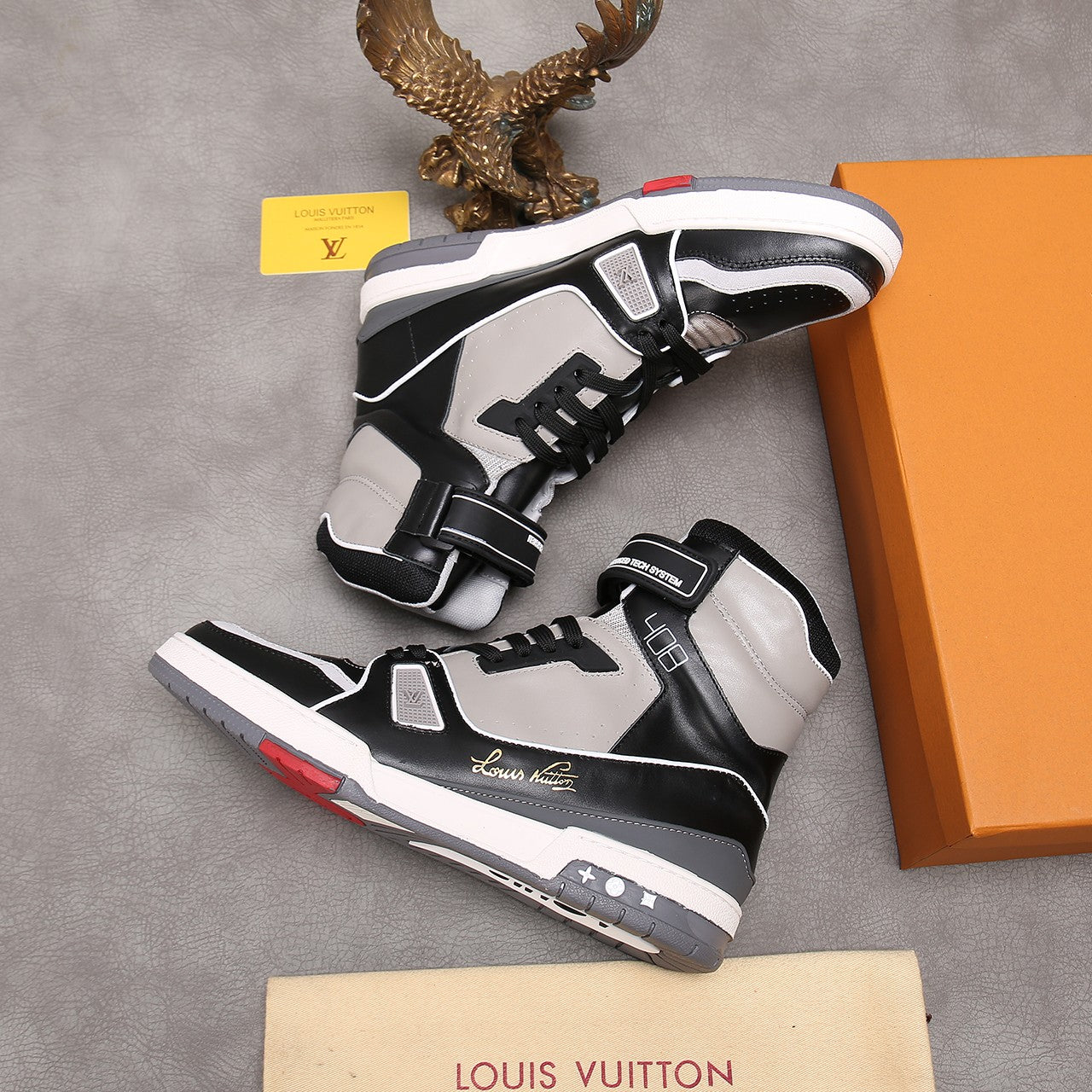 The Bags Vibe - Louis Vuitton Traners Inspired Black Gray Sneaker