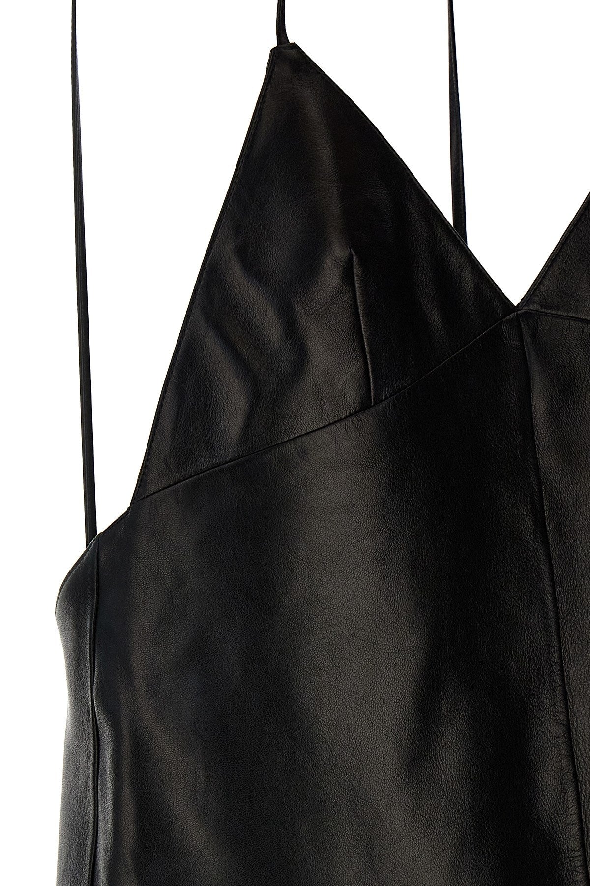 Saint Laurent Women Leather Slip Dress