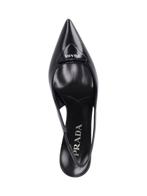 Prada Women Logo Slingback Pumps