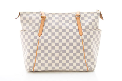 Louis Vuitton White Damier Azur Totally Handbag