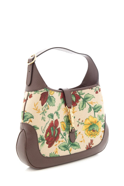 Gucci Brown Multi Flora Canvas LeatherJackie Shoulder Bag NWT