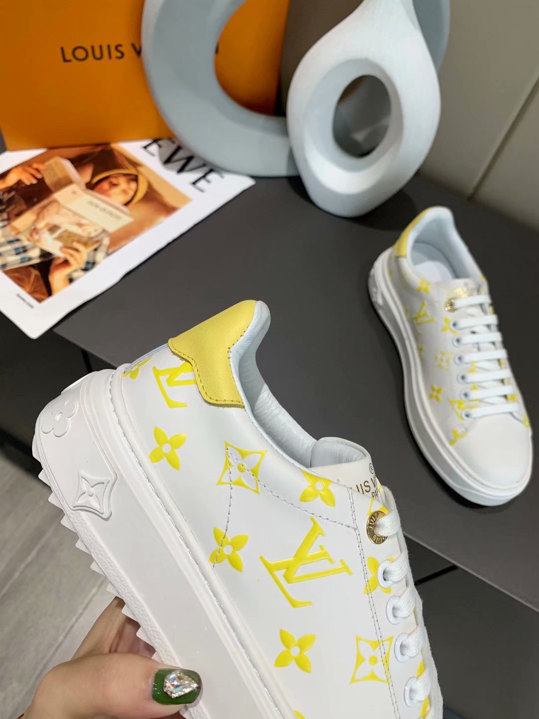 The Bags Vibe - Louis Vuitton Time Out Yellow Sneaker