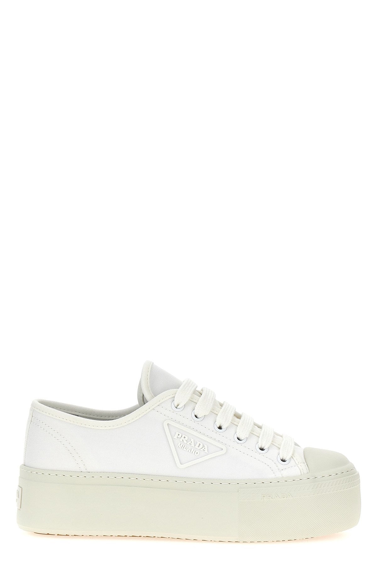 Prada Women Logo Canvas Sneakers