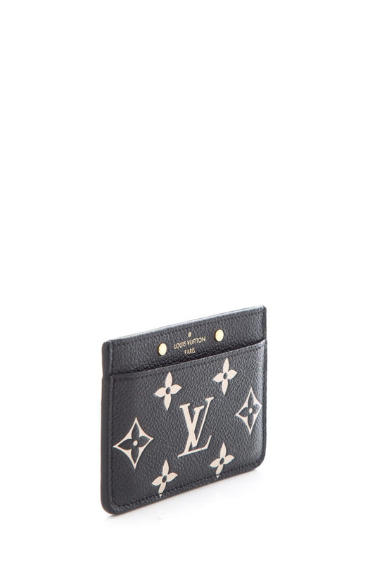 Louis Vuitton Black & Beige Empreinte Card Holder