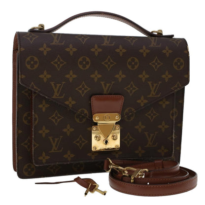 LOUIS VUITTON Monogram Monceau 28 Hand Bag 2way M51185 LV Auth ar9880B