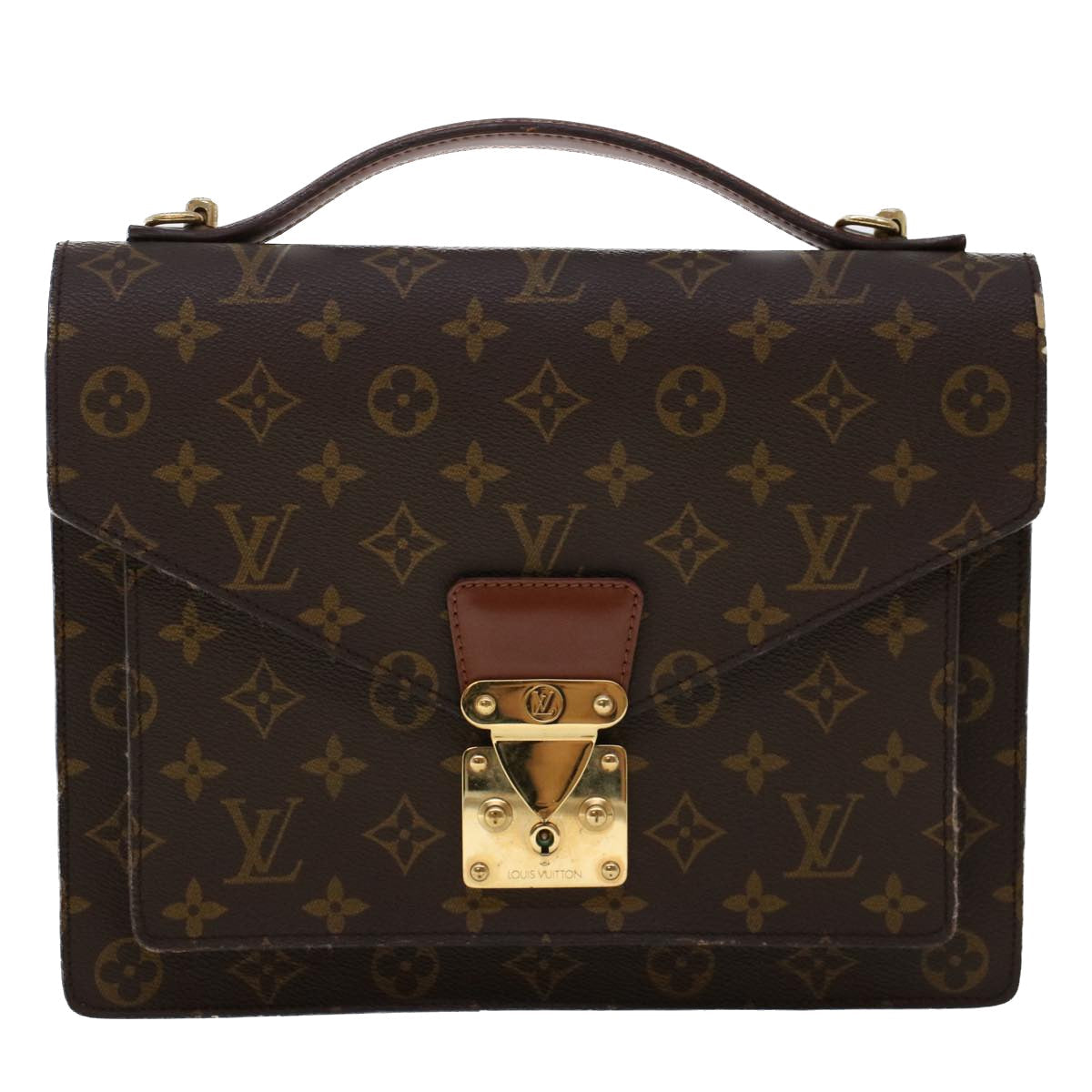 LOUIS VUITTON Monogram Monceau 28 Hand Bag 2way M51185 LV Auth ar9880B