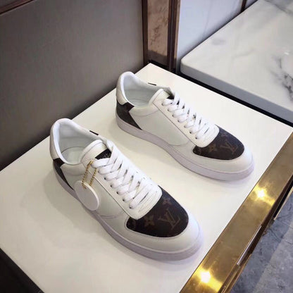 The Bags Vibe - Louis Vuitton Rivoli Low Brown White Sneaker