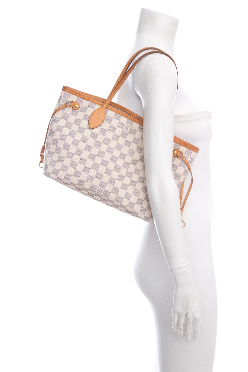 Louis Vuitton White Neverfull Damier Tote PM